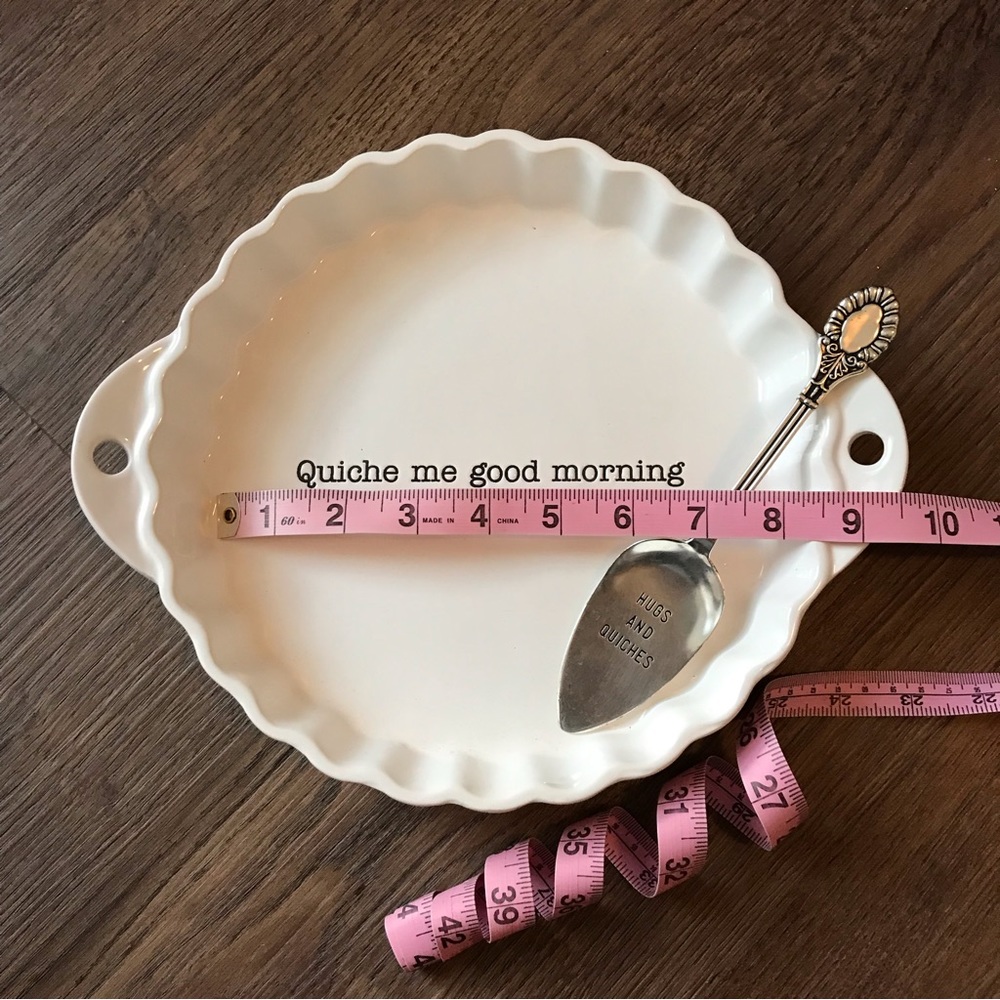 Farmhouse Style Quiche Gift Set, Quiche Pan, Pie Pan